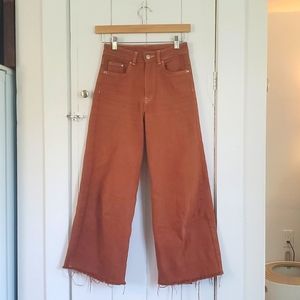 H&M Rust Wide Leg Pants